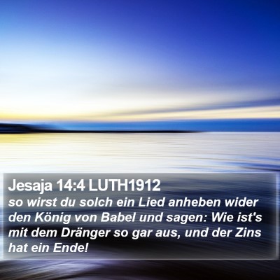 Jesaja 14:4 LUTH1912 Bible Verse Image