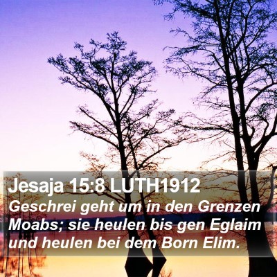 Jesaja 15:8 LUTH1912 Bible Verse Image