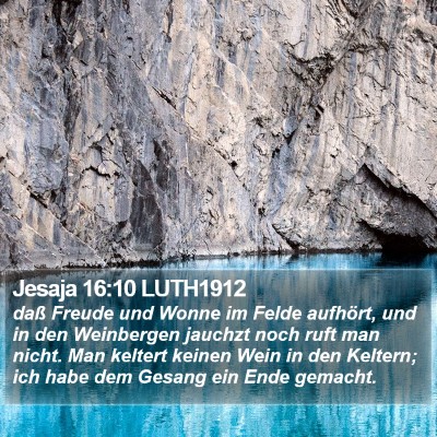 Jesaja 16:10 LUTH1912 Bible Verse Image