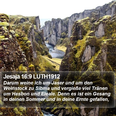 Jesaja 16:9 LUTH1912 Bible Verse Image