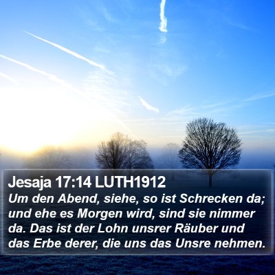 Jesaja 17:14 LUTH1912 Bible Verse Image