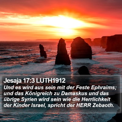 Jesaja 17:3 LUTH1912 Bible Verse Image