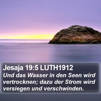 Jesaja 19:5 LUTH1912 Bible Verse Image