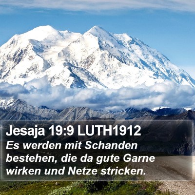 Jesaja 19:9 LUTH1912 Bible Verse Image