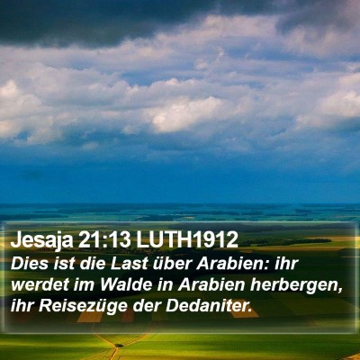 Jesaja 21:13 LUTH1912 Bible Verse Image