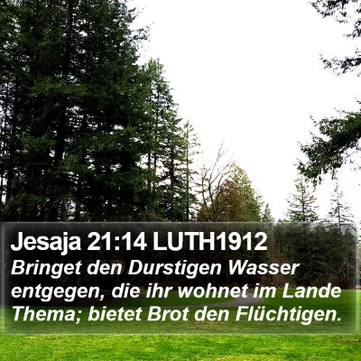 Jesaja 21:14 LUTH1912 Bible Verse Image
