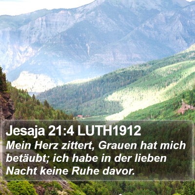 Jesaja 21:4 LUTH1912 Bible Verse Image