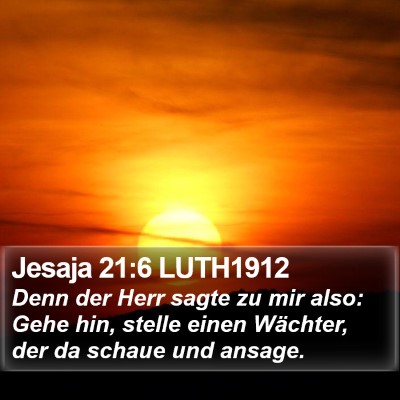 Jesaja 21:6 LUTH1912 Bible Verse Image