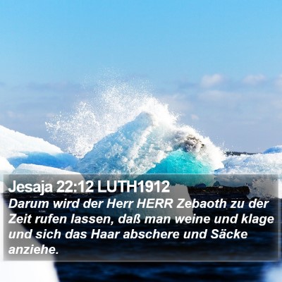 Jesaja 22:12 LUTH1912 Bible Verse Image