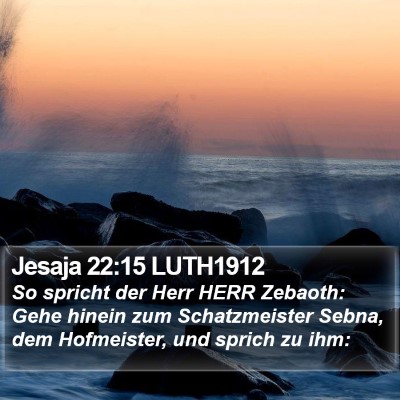 Jesaja 22:15 LUTH1912 Bible Verse Image
