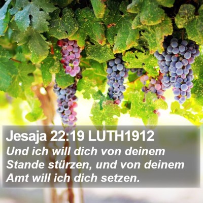 Jesaja 22:19 LUTH1912 Bible Verse Image