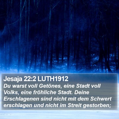 Jesaja 22:2 LUTH1912 Bible Verse Image