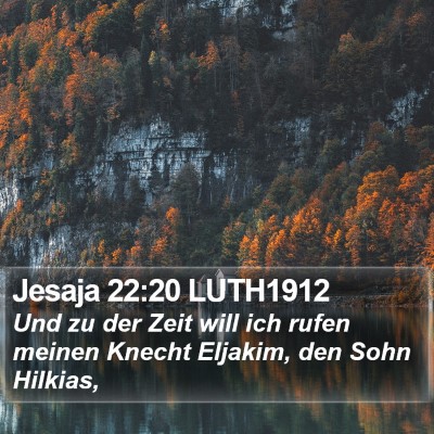 Jesaja 22:20 LUTH1912 Bible Verse Image