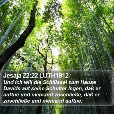 Jesaja 22:22 LUTH1912 Bible Verse Image