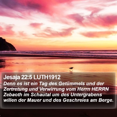 Jesaja 22:5 LUTH1912 Bible Verse Image