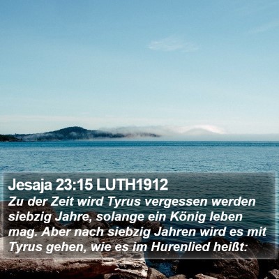 Jesaja 23:15 LUTH1912 Bible Verse Image