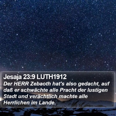 Jesaja 23:9 LUTH1912 Bible Verse Image