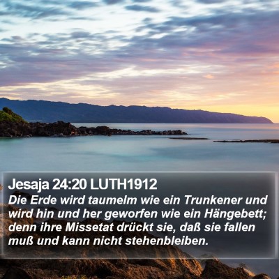 Jesaja 24:20 LUTH1912 Bible Verse Image