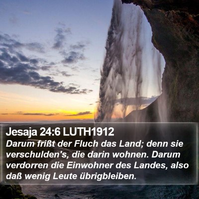Jesaja 24:6 LUTH1912 Bible Verse Image