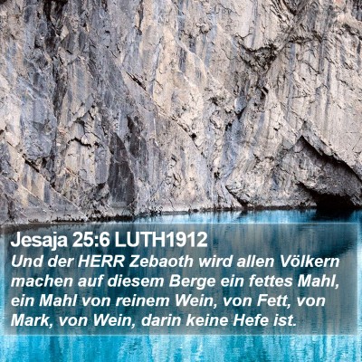Jesaja 25:6 LUTH1912 Bible Verse Image