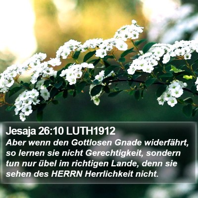 Jesaja 26:10 LUTH1912 Bible Verse Image