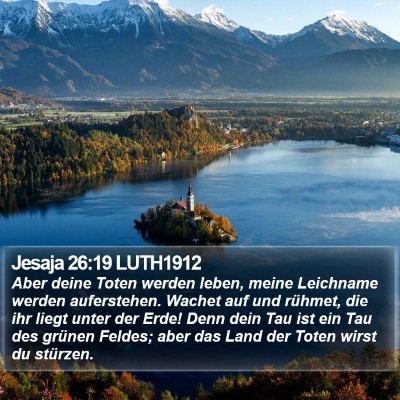 Jesaja 26:19 LUTH1912 Bible Verse Image
