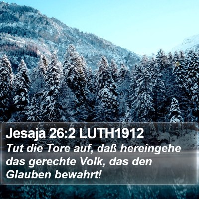 Jesaja 26:2 LUTH1912 Bible Verse Image