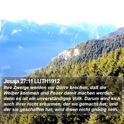 Jesaja 27:11 LUTH1912 Bible Verse Image