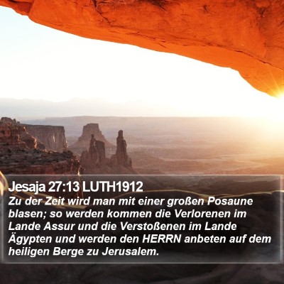 Jesaja 27:13 LUTH1912 Bible Verse Image