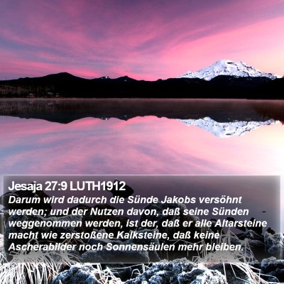 Jesaja 27:9 LUTH1912 Bible Verse Image