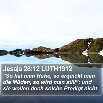 Jesaja 28:12 LUTH1912 Bible Verse Image