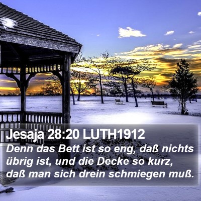 Jesaja 28:20 LUTH1912 Bible Verse Image