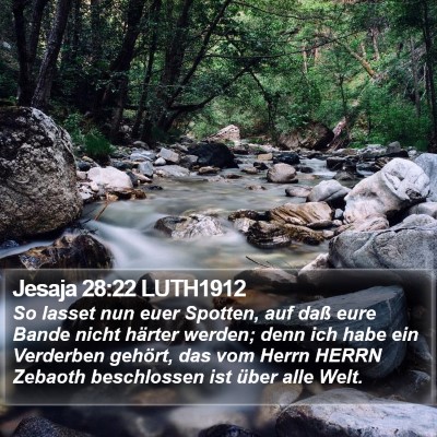Jesaja 28:22 LUTH1912 Bible Verse Image