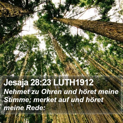 Jesaja 28:23 LUTH1912 Bible Verse Image