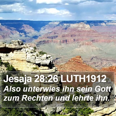 Jesaja 28:26 LUTH1912 Bible Verse Image
