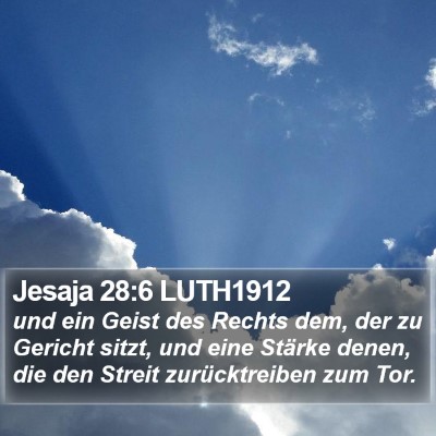 Jesaja 28:6 LUTH1912 Bible Verse Image