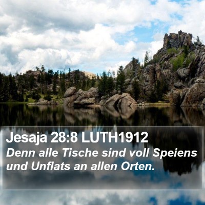 Jesaja 28:8 LUTH1912 Bible Verse Image