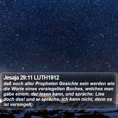 Jesaja 29:11 LUTH1912 Bible Verse Image