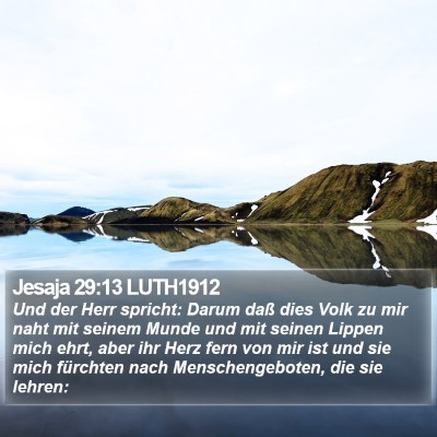 Jesaja 29:13 LUTH1912 Bible Verse Image