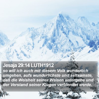 Jesaja 29:14 LUTH1912 Bible Verse Image