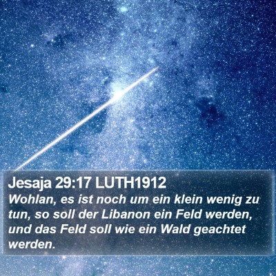 Jesaja 29:17 LUTH1912 Bible Verse Image