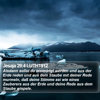 Jesaja 29:4 LUTH1912 Bible Verse Image