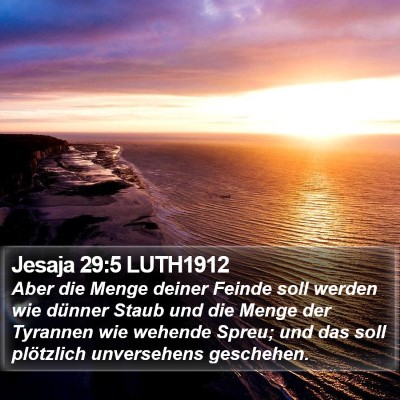 Jesaja 29:5 LUTH1912 Bible Verse Image