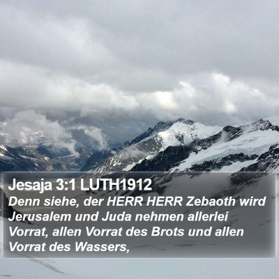 Jesaja 3:1 LUTH1912 Bible Verse Image