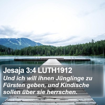 Jesaja 3:4 LUTH1912 Bible Verse Image