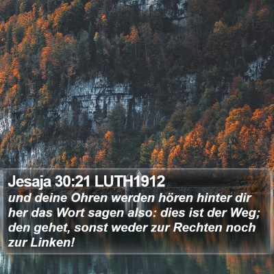 Jesaja 30:21 LUTH1912 Bible Verse Image