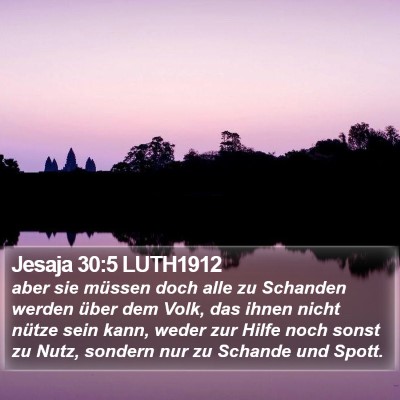 Jesaja 30:5 LUTH1912 Bible Verse Image