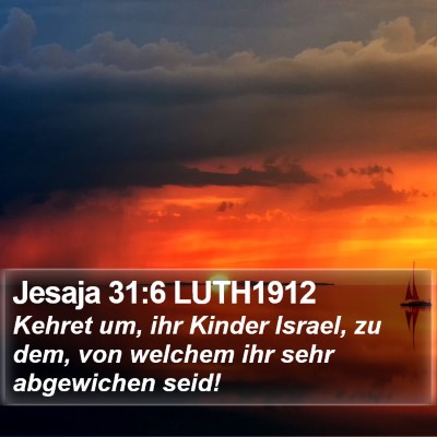 Jesaja 31:6 LUTH1912 Bible Verse Image