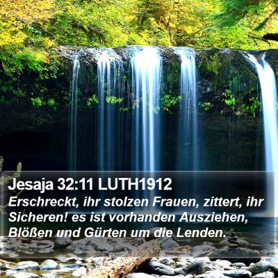 Jesaja 32:11 LUTH1912 Bible Verse Image