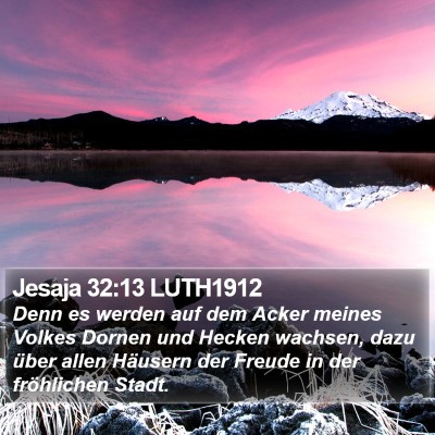 Jesaja 32:13 LUTH1912 Bible Verse Image